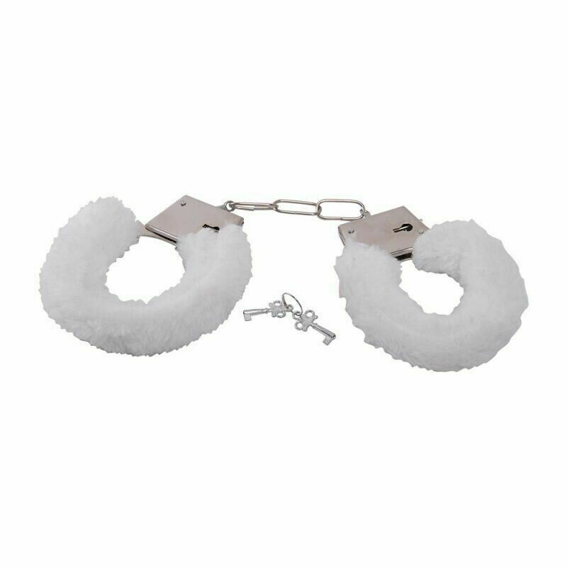Manette bondage in metallo con pelo polsini sexy costrittivo professionale bdsm