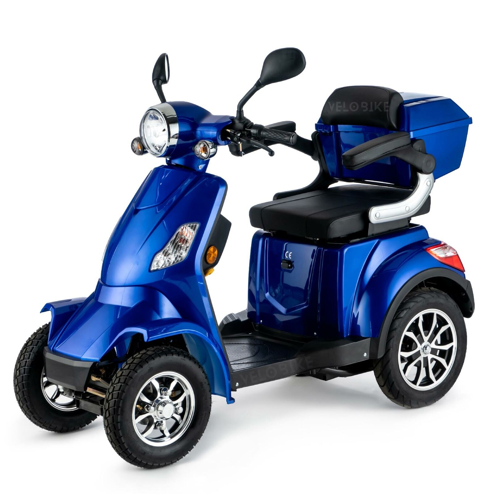 Scooter Elettrico 4 Ruote Disabili Anziani 12km/h 1000W VELECO FASTER BLU