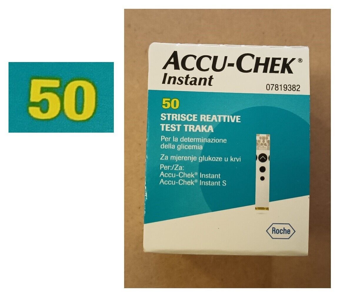 Accu-Check Instant 50 strisce scadenza 30/04/2025 misurazione glicemia AccuCheck