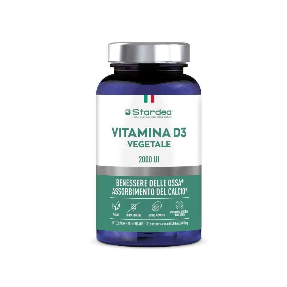 Stardea Vitamina D3 2000 UI Integratore Benessere Ossa, 30 compresse
