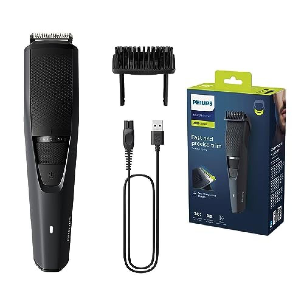 (TG. 1 unit  (Confezione da 1)) Philips Beard Trimmer Series 3000 - Regolabarba