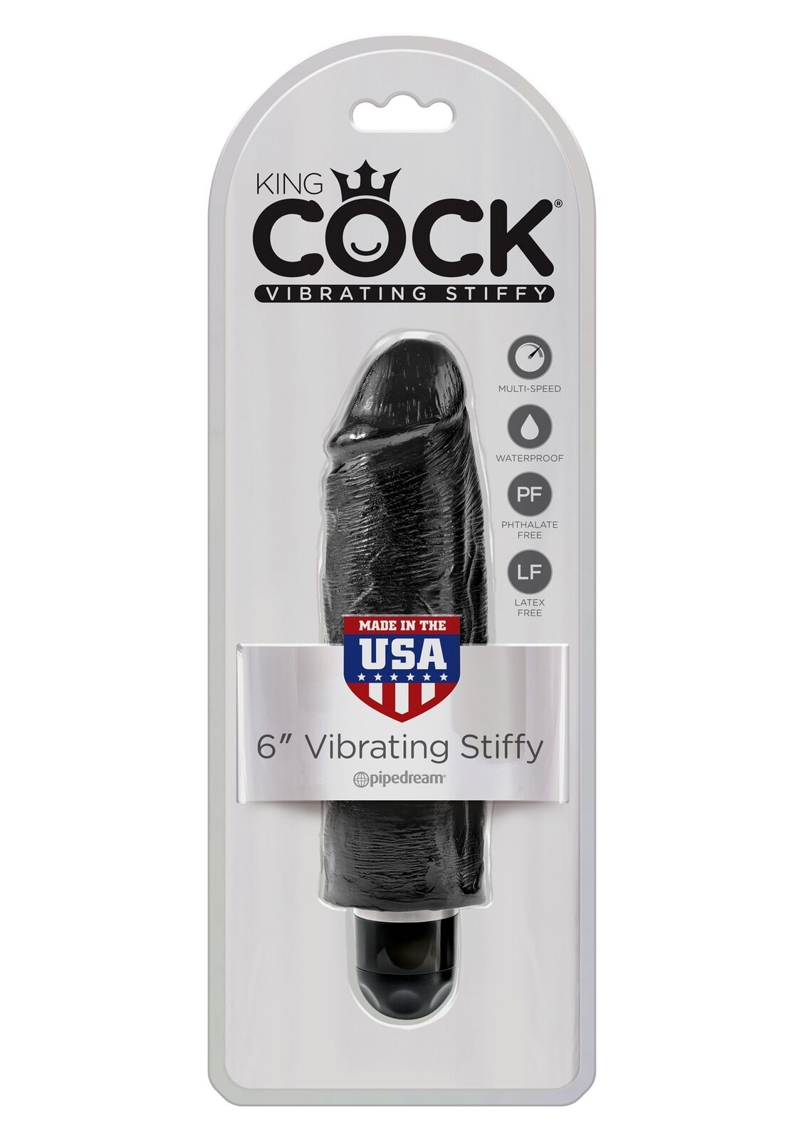 Vibratore realistico  king cock black 6