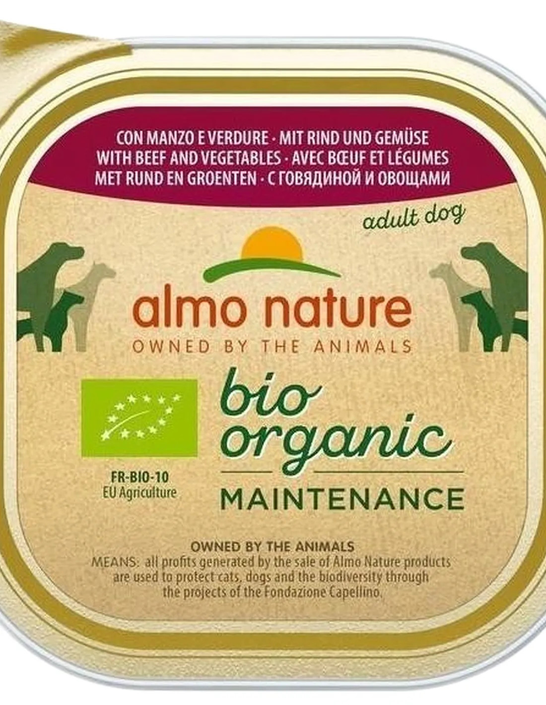 Almo nature pfc daily menù bio cane adult con manzo e verdure 300 gr
