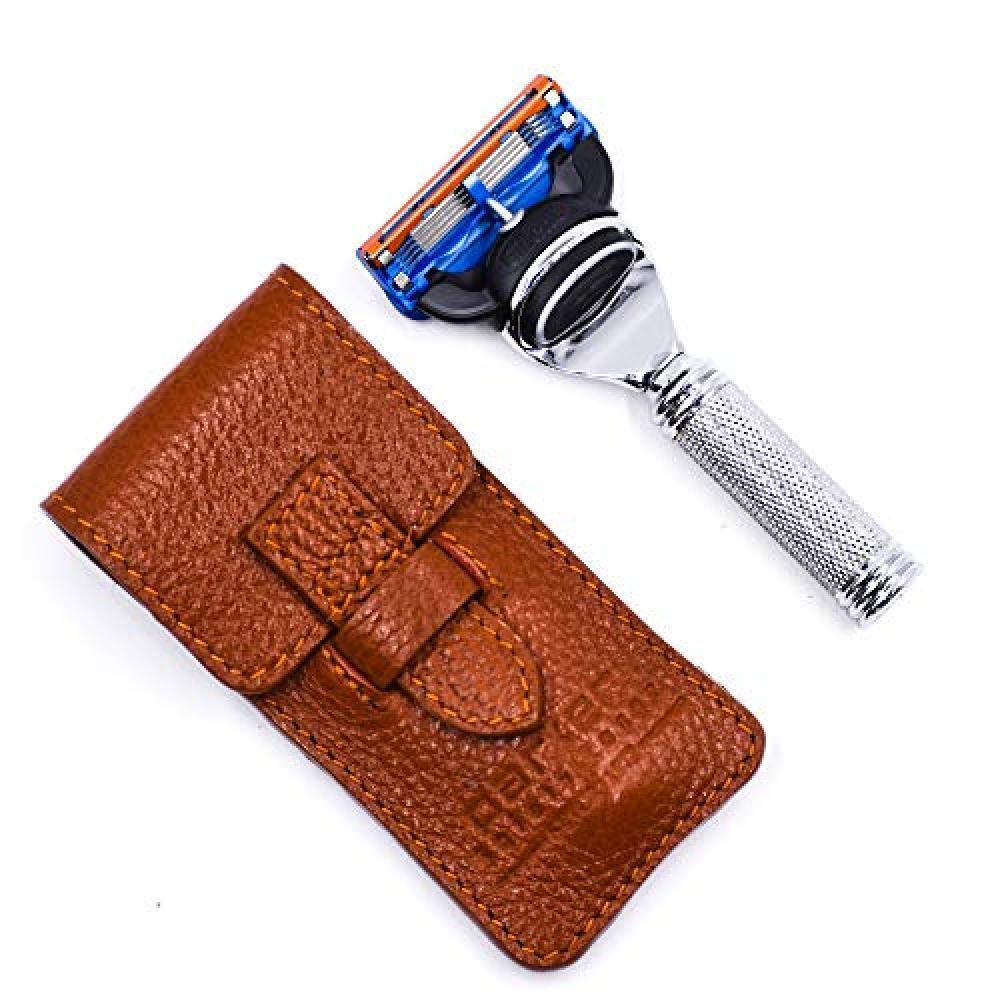 Rasoio di sicurezza Parker, rasoio da viaggio a 5 lame compatibile Gillette Fusi