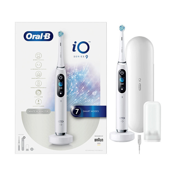 Oral-B io Series 9 White, Spazzolino Elettrico Smart Ricaricabile con Testina ro