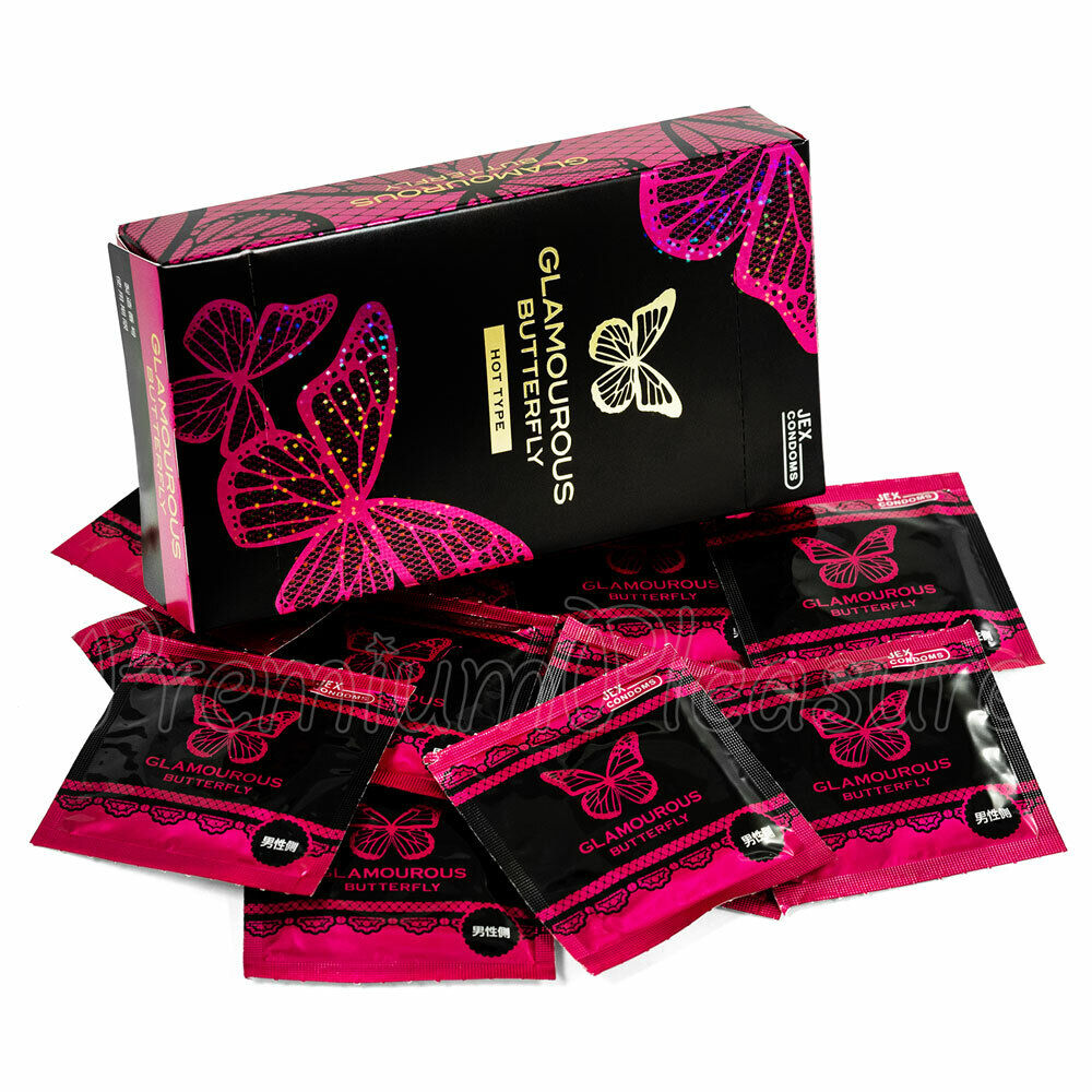 JEX Glamourous Farfalla Profilattici Caldo Tipo Scalda Lattice Forma Japan