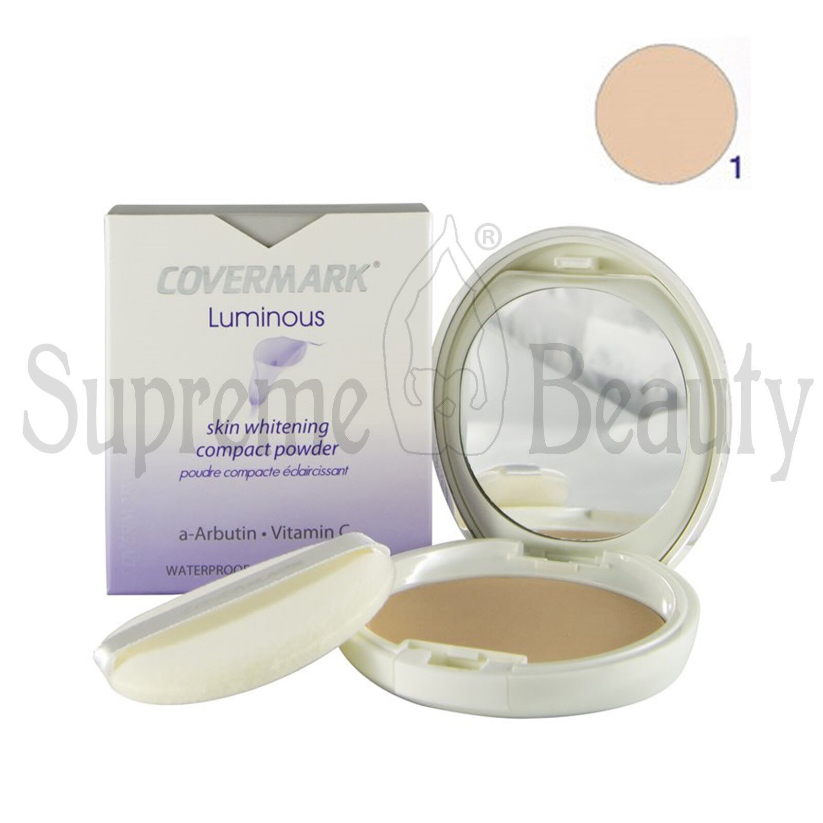 COVERMARK LUMINOUS COMPACT POWDER CIPRIA COMPATTA CAMOUFLAGE VISO COLORE 1