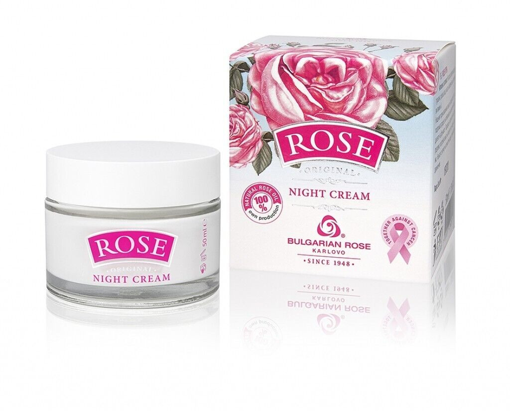 Crema Viso - Rose Original Night con Olio di Rosa e Acqua di Rose 50 Ml