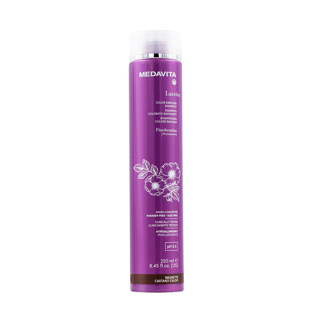Medavita Luxviva Color Enricher Shampoo Brunette 250ml - shampoo colorato