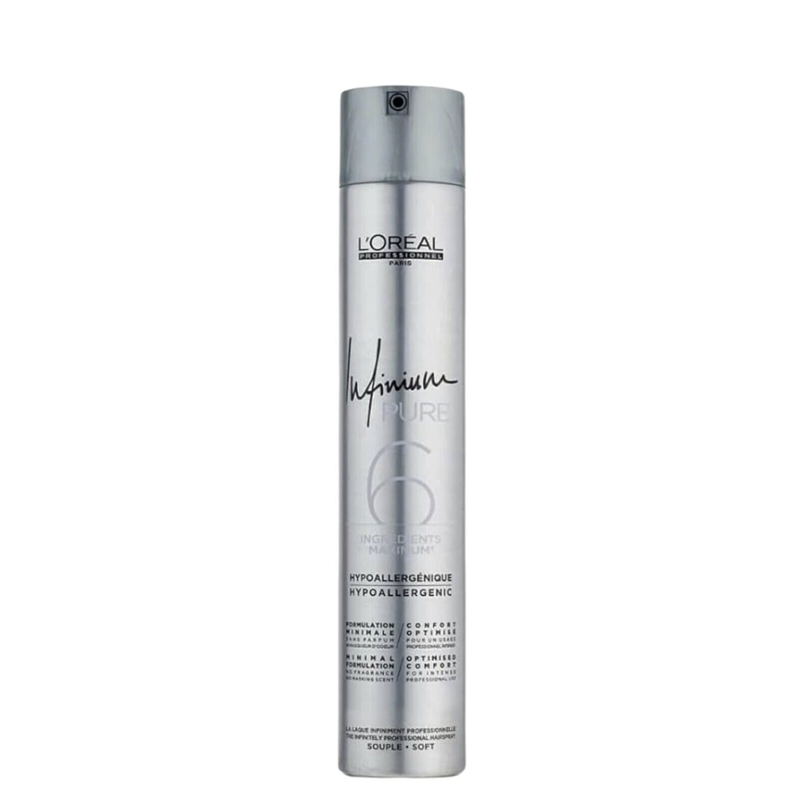 L'OREAL INFINIUM PURE HAIRSPRAY SOFT 500ml LACCA TENUTA LEGGERA IPOALLERGENICA