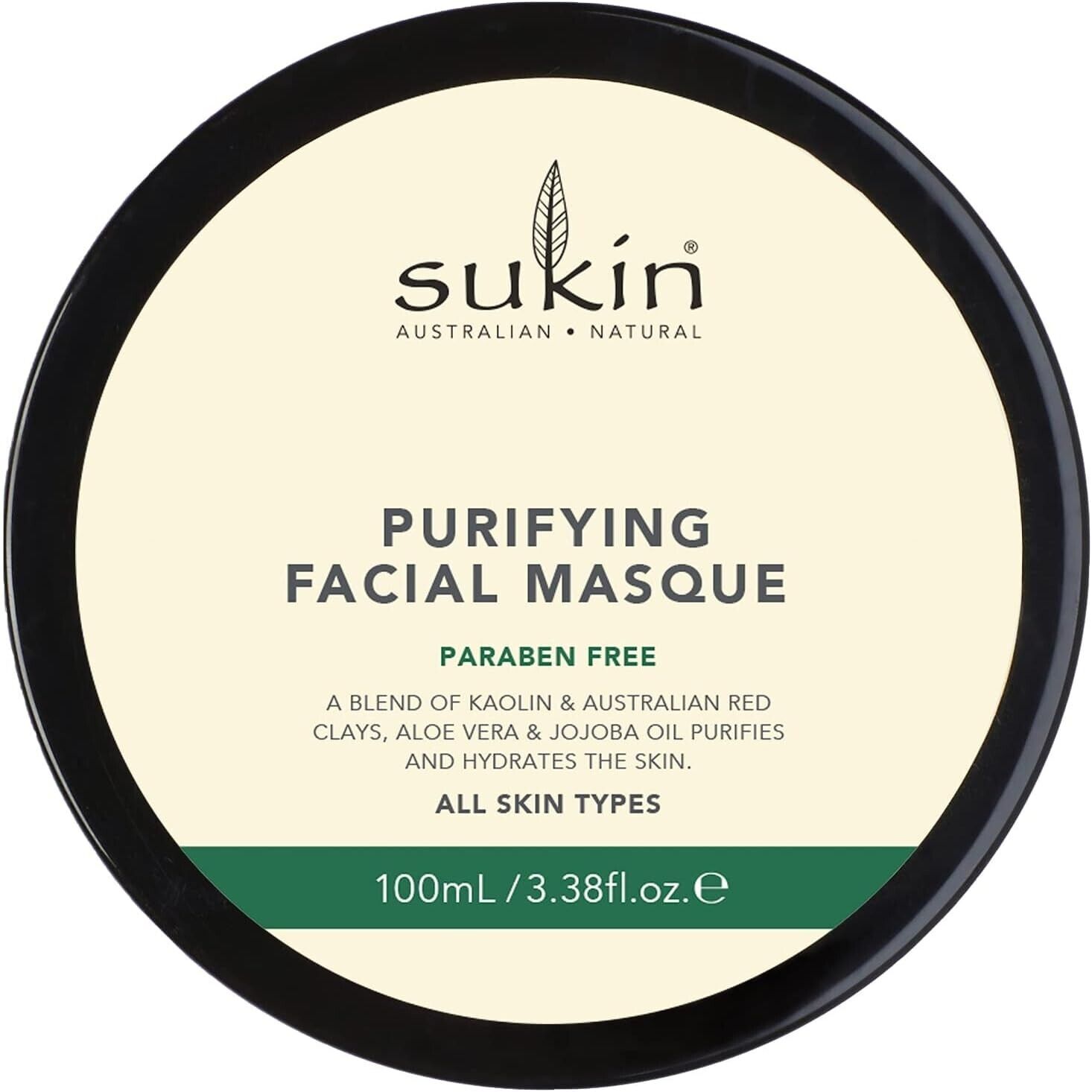 Sukin Purificante Facciale Maschera 100ml Caolino Red Clay Aloe Jojoba Idratante