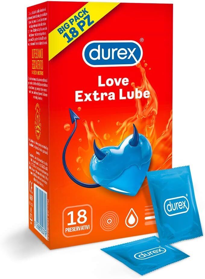 Durex Love Extra Lube Preservativi 18 unità (Confezione da 1)