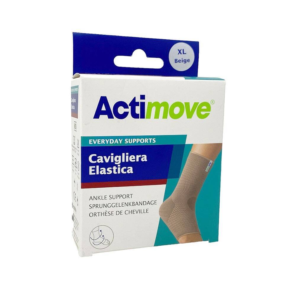 Actimove Everyday - Cavigliera Elastica Taglia XL Colore Beige, 1 Pezzo
