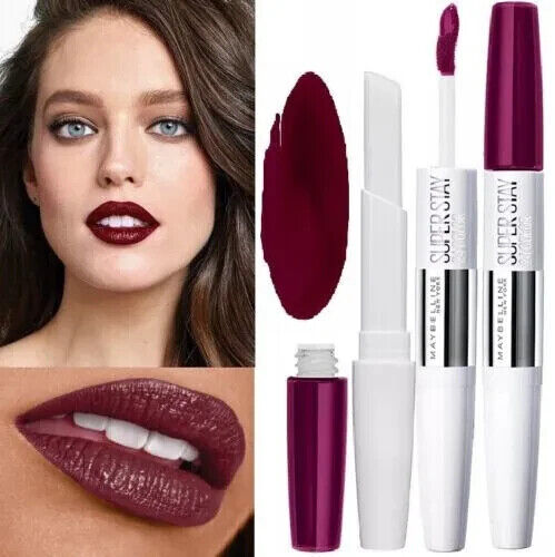 GEMEY MAYBELLINE Superstay Rossetto Duo Tenuta 24H 845 Melanzana Confezione
