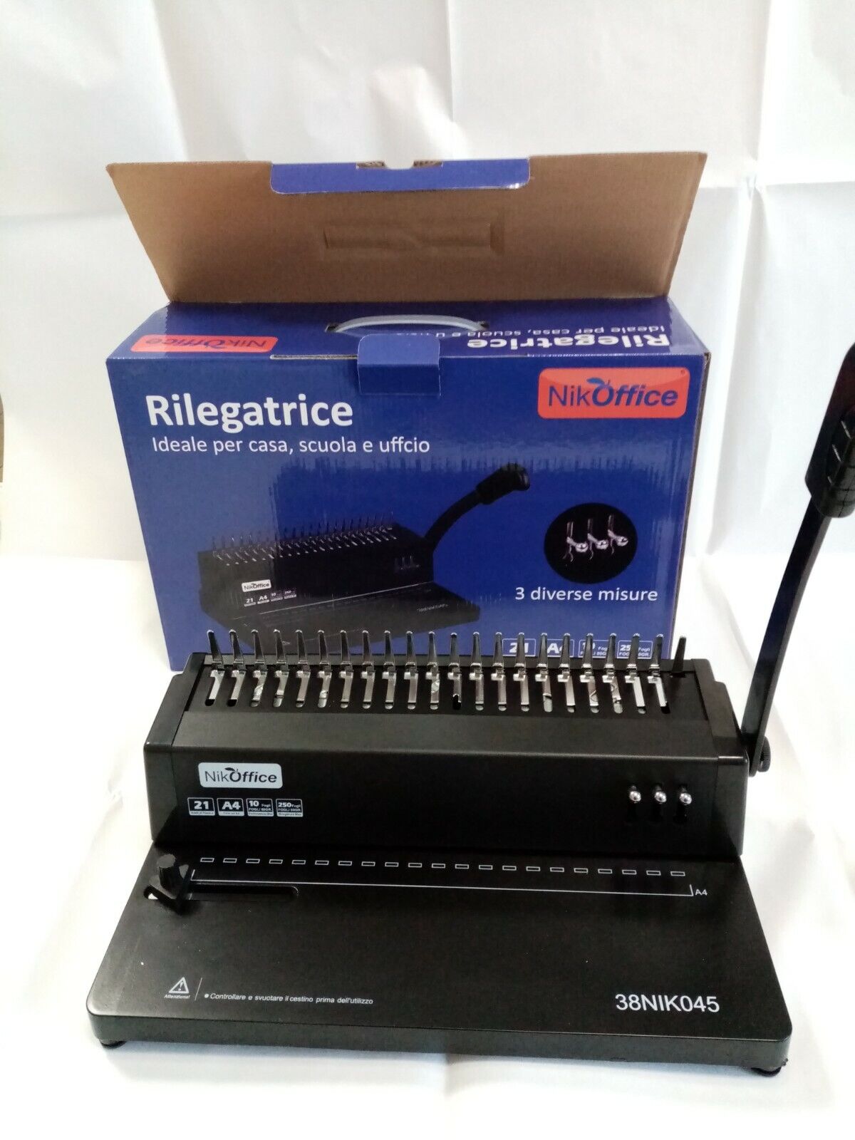 RILEGATRICE A SPIRALE DORSO PLASTICO per casa scuola ufficio