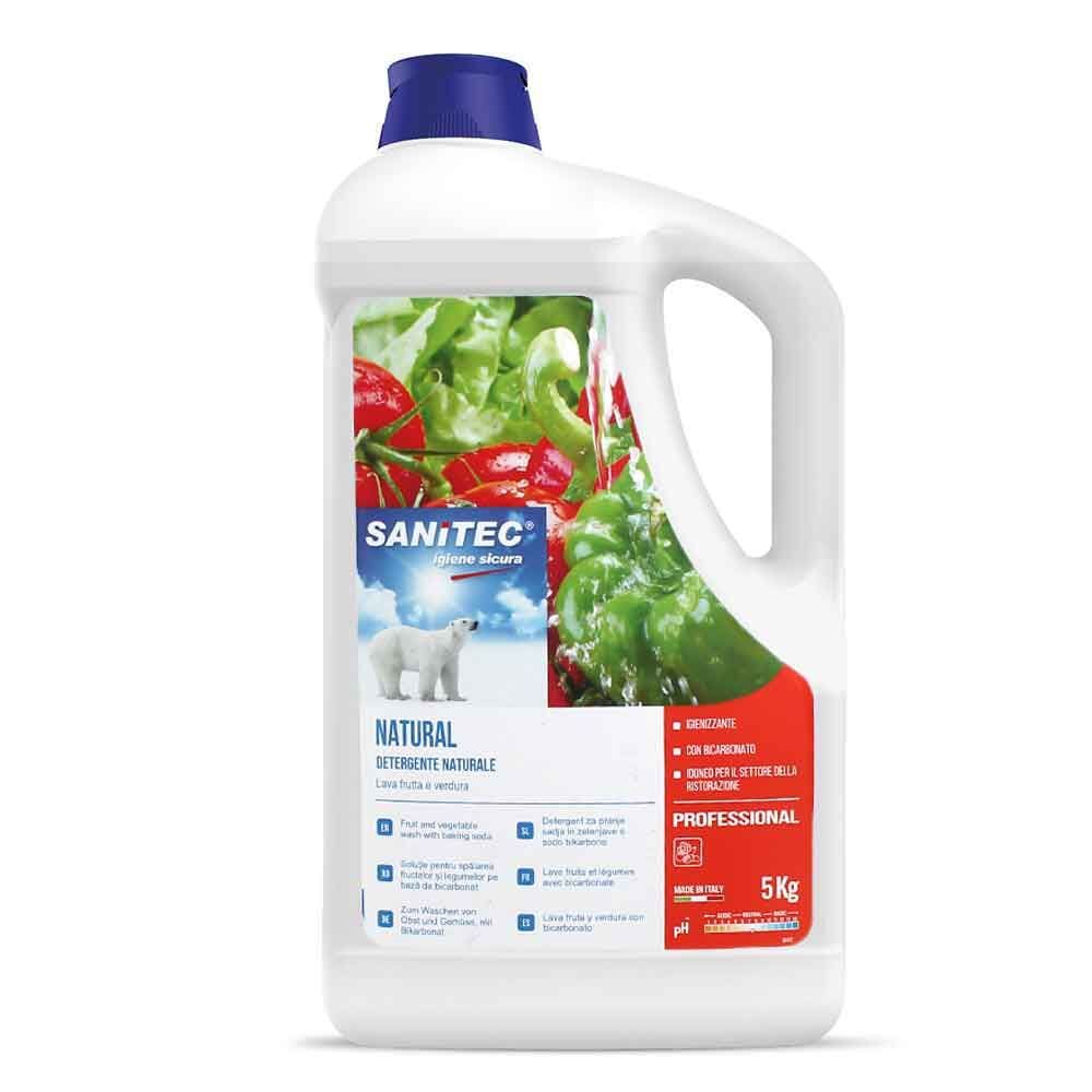 SANITEC NATURAL FRUTTA E VERDURA 5KG A BASE DI BICARBONATO DI SODIO
