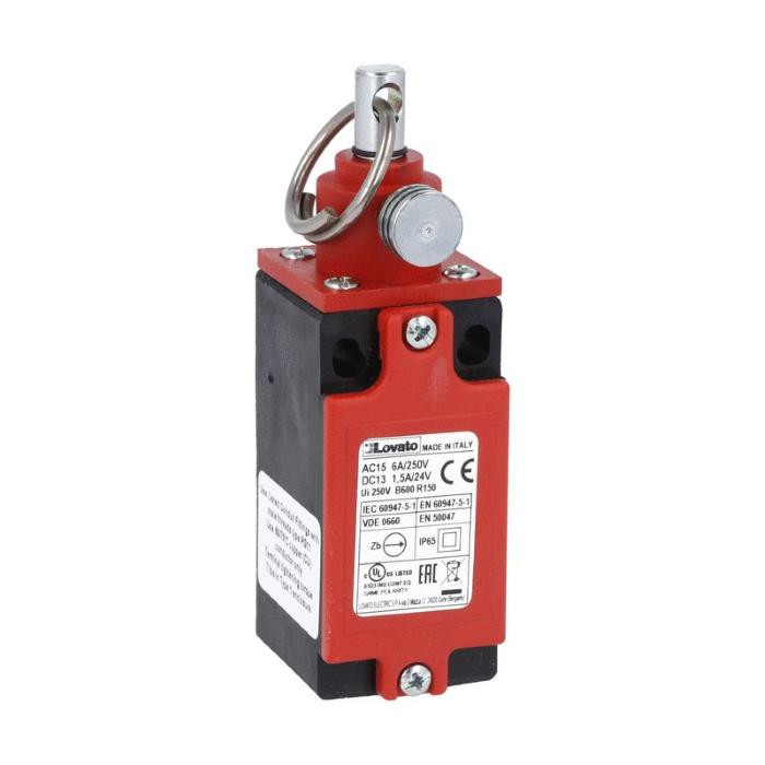 FINECORSA DI EMERGENZA A FUNE (CONFORME ISO 13850), CON PULSANTE DI RIARMO, CONT