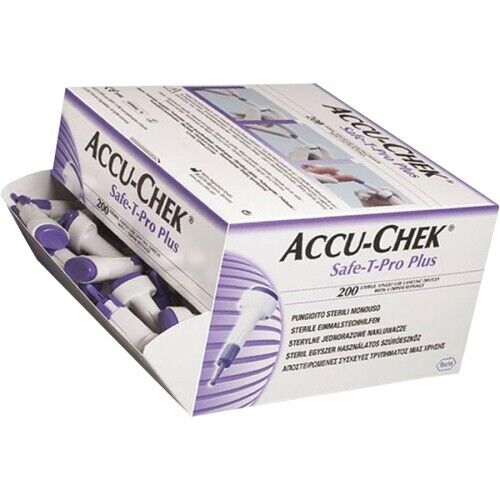 Accu-Chek Safe-T-Pro Plus Dispositivo Di Pungitura Usa E Getta (200 Pz.)