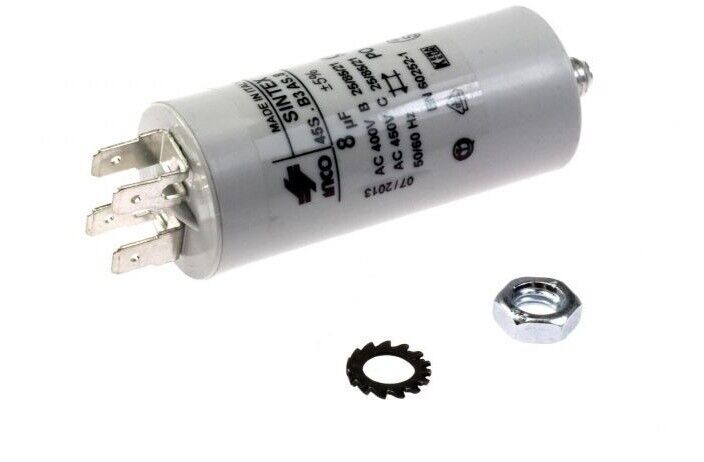 CONDENSATORE MOTORE 8uF 450V 71X30MM C00313246 DUCATI X asciugatrice Whirlpool