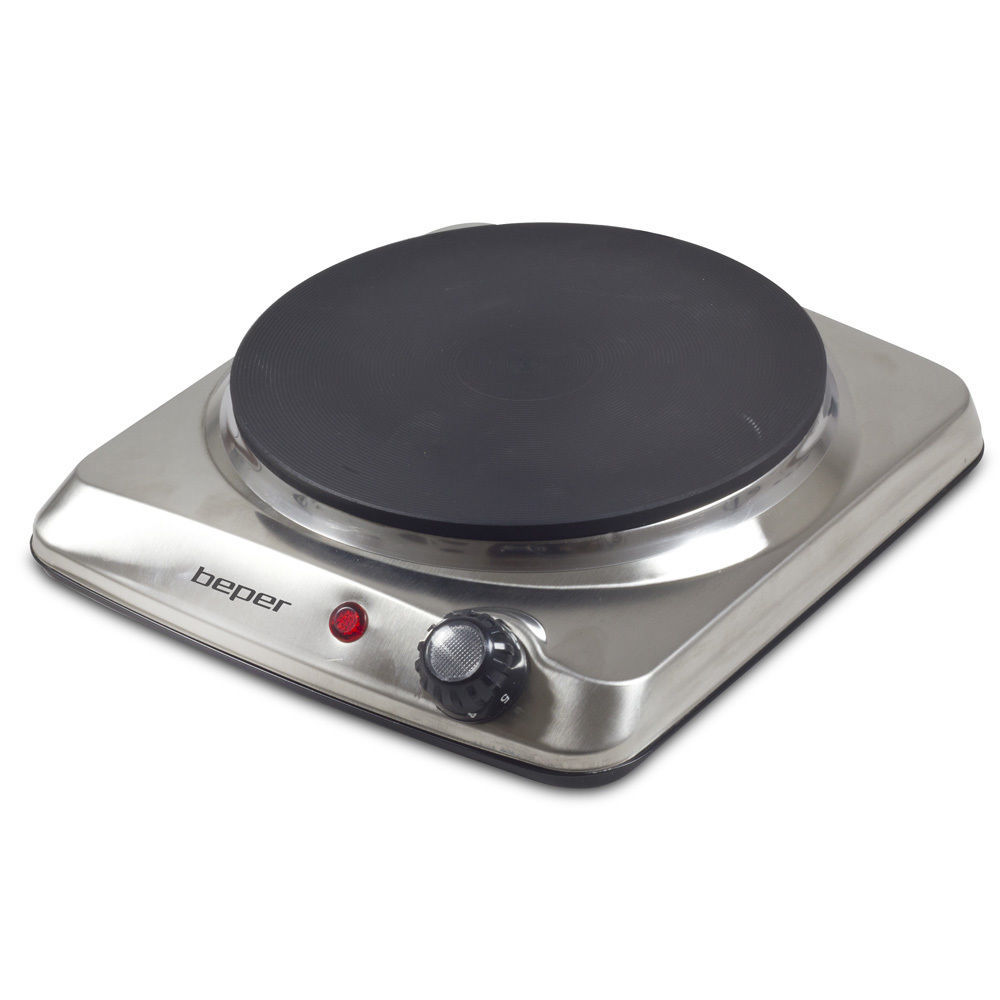 FORNELLO CUCINA PIASTRA DM. 18,5 ELETTRICO 1500 W ACCIAIO BEPER OFFERTA