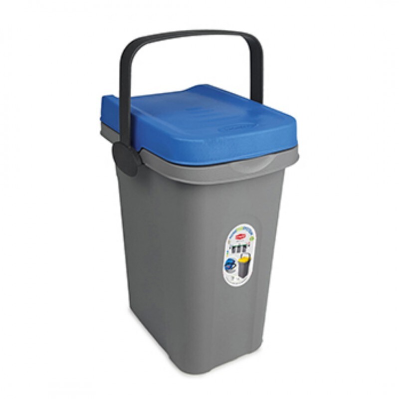 Pattumiera 7 lt  Ecosystem  Con Manico Azzurra Blu Stefanplast