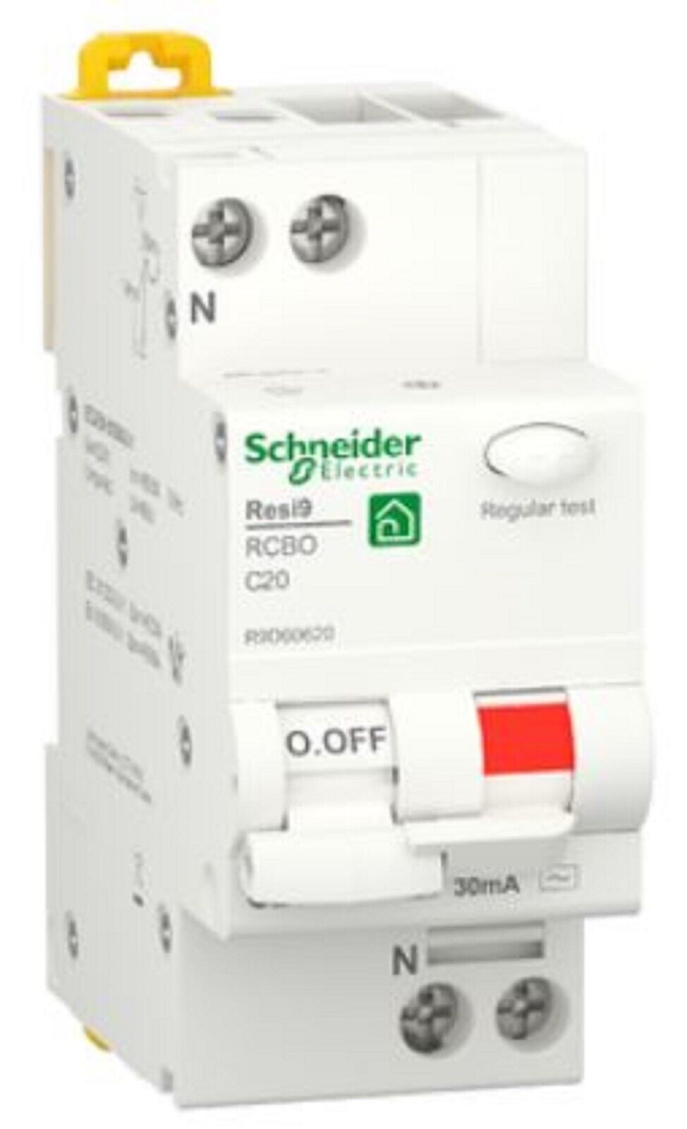 SCHNEIDER ELECTRIC - R9D60632 INT.MTD RESI9 RCBO 1P+N C 32A 30MA AC 2M 1 PZ