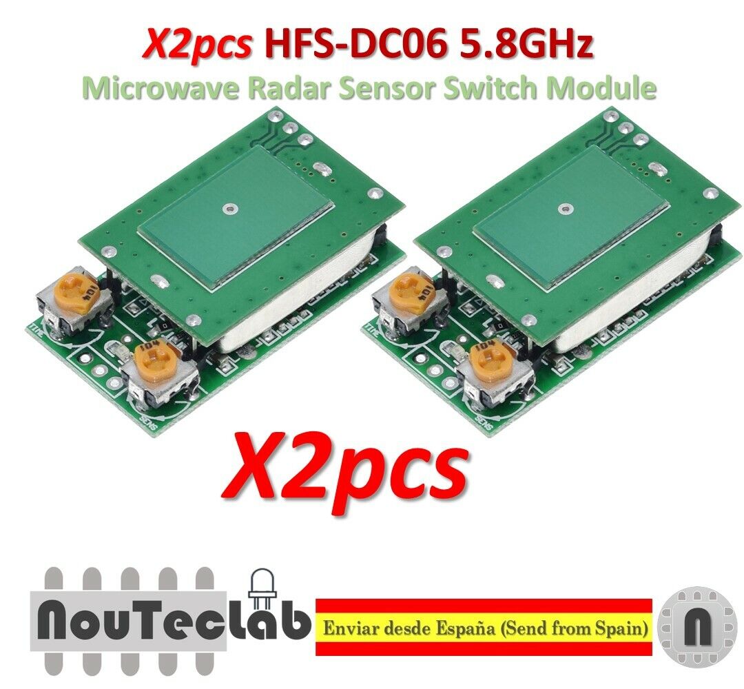 2pcs HFS-DC06 HFS-DC06H 5.8GHz Microwave Radar Sensor Switch Module ISM 5V 5.8G