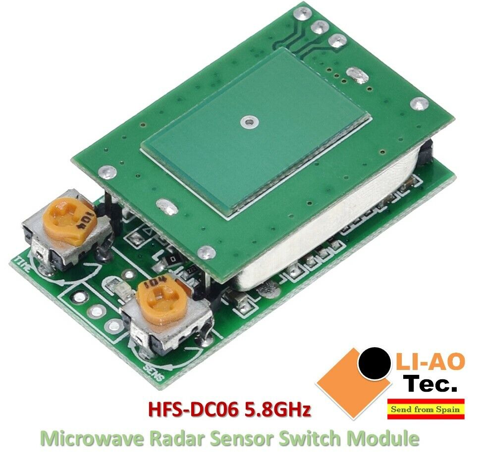 HFS-DC06 5.8GHz Microwave Radar Sensor Module DC 5V ISM Sensing 12m HFS-DC06H