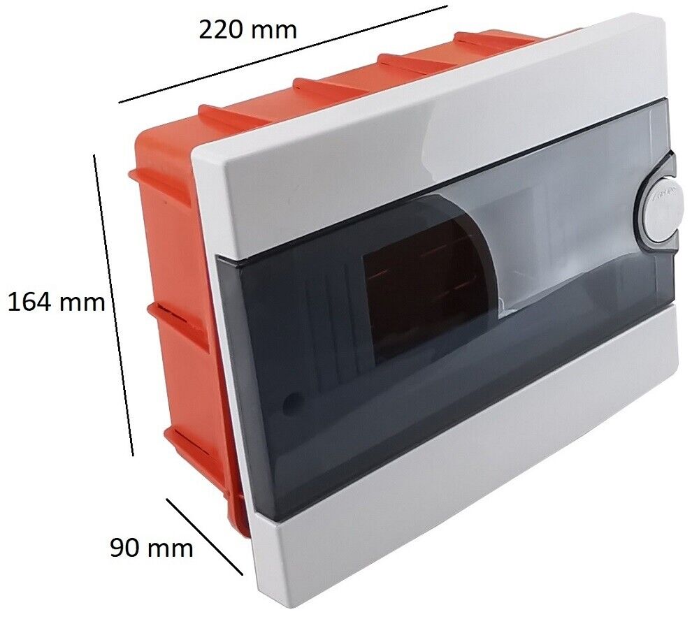 Quadro elettrico centralino ad incasso 9 moduli IP40.