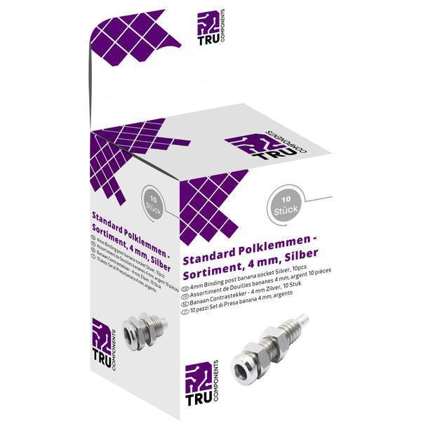 TRU COMPONENTS ASSORTIMENTO DI CONNETTORI DA LABORATORIO PRESA VERTICALE ARGENTO