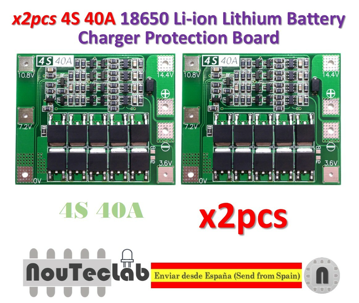 2pcs 4S 40A 14.8V 16.8V 18650 Lithium Battery Protection Board BMS PCB