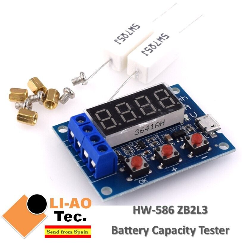 HW-586 ZB2L3 Li-ion Lithium Lead-acid Battery Capacity Meter Tester Analyzer