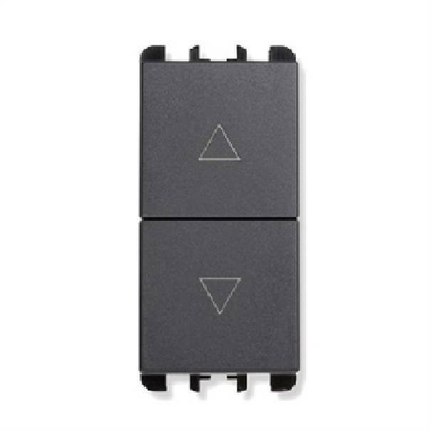 SIMON URMET PULSANTE DOPPIO 10A COLORE ANTRACITE 10139