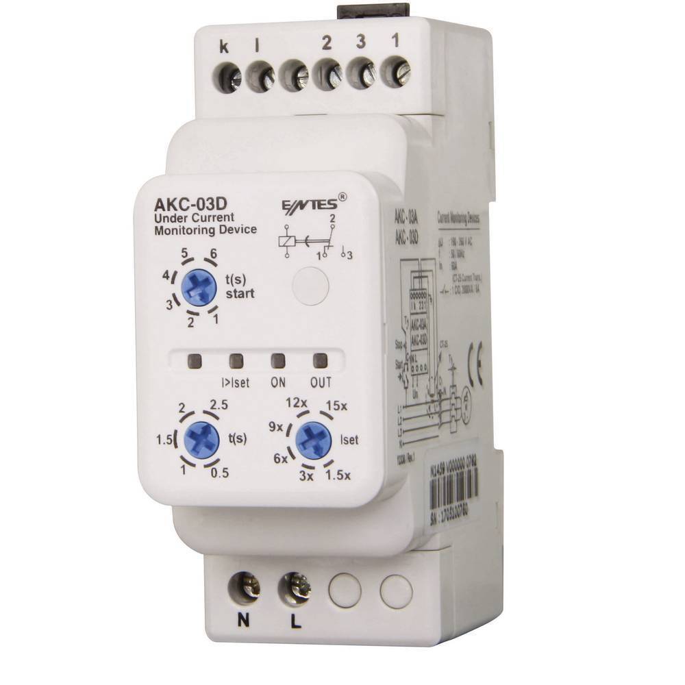 Relè di monitoraggio 1 scambio ENTES AKC-03D 1 pz.