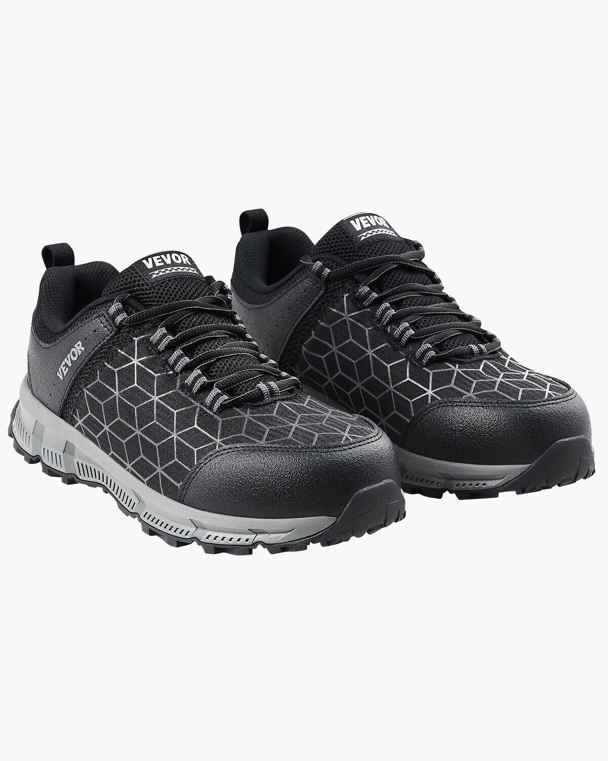VEVOR Scarpe con Punta in Acciaio Taglia USA 11 Scarpe Sportive Larghe Nere