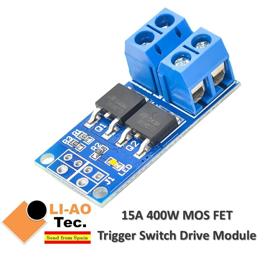 15A 400W MOS FET Trigger Switch Drive Module PWM Regulator Control Panel