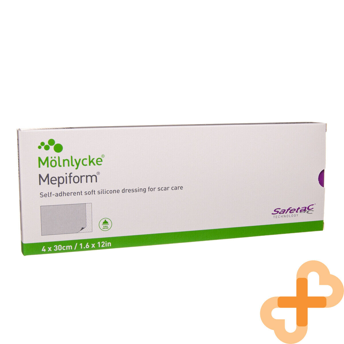 MOLNYCKE Mepiform Riduzione Cicatrici Silicone Medicazione 1,6x12 pollici 4x3...