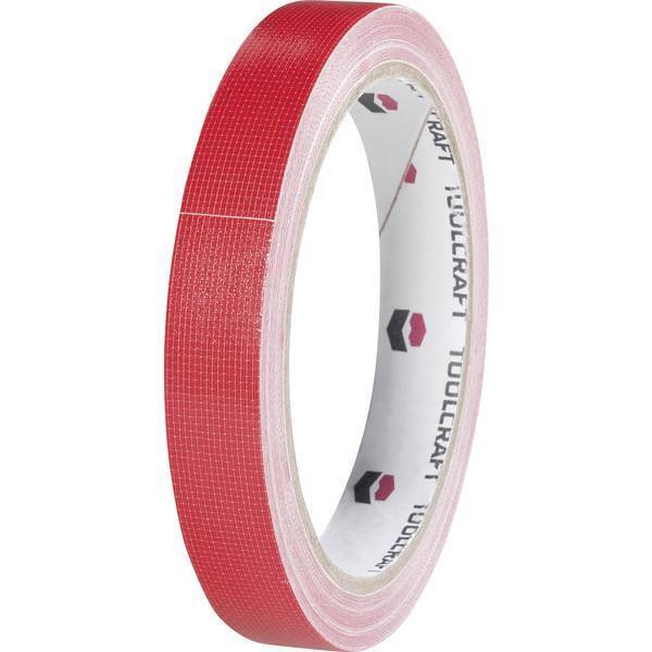 Toolcraft heb38l10rc nastro in tessuto rosso l x 10 m