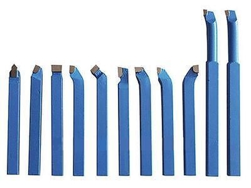SERIE DA 11 UTENSILI  SALDOBRASATI PER TORNIO 16 x 16 mm IN ACCIAIO AL TUNGSTENO