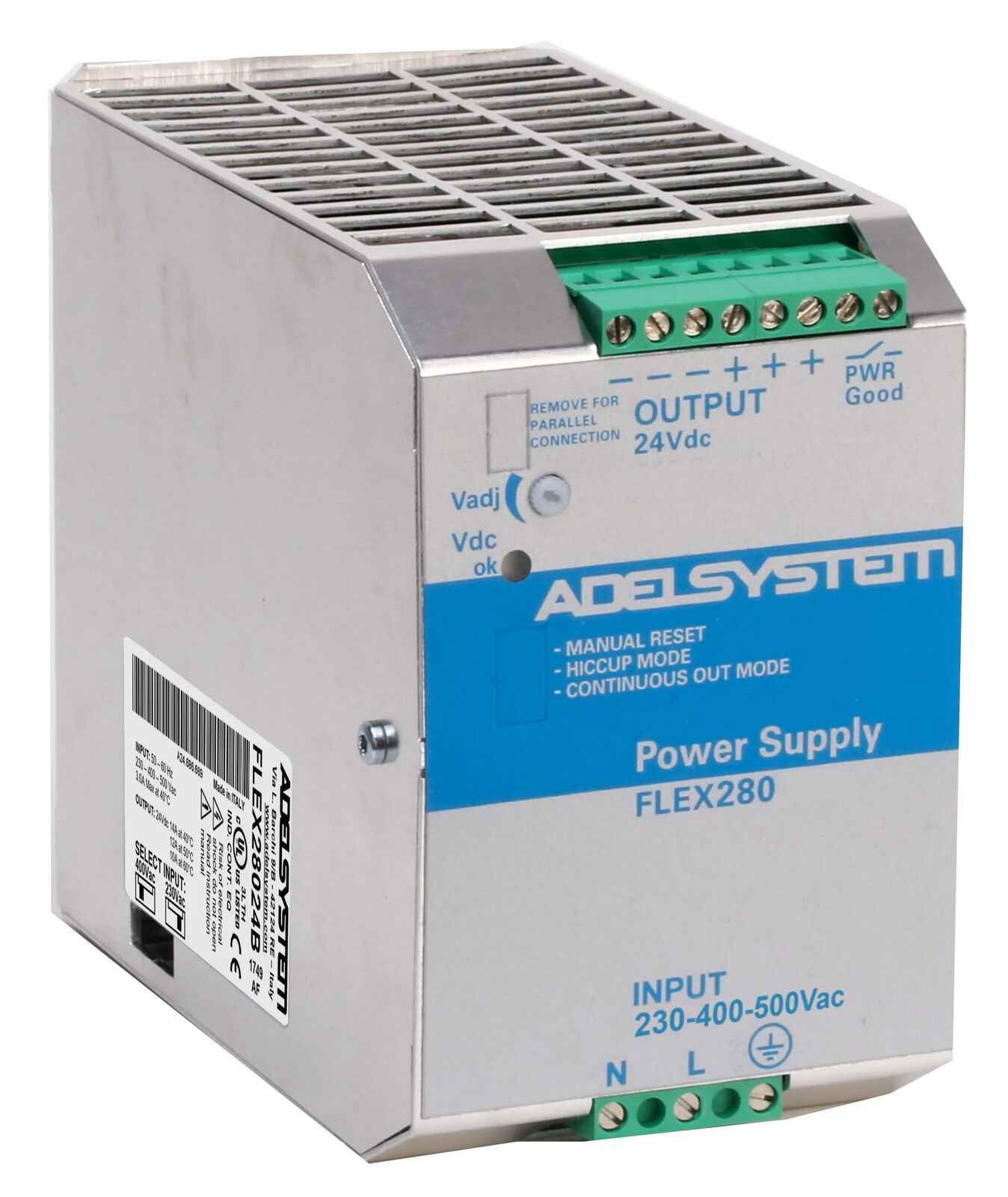 FLEX28024B Alimentatore Adelsystem Din Rail 330W, 24V Input 380 VAC