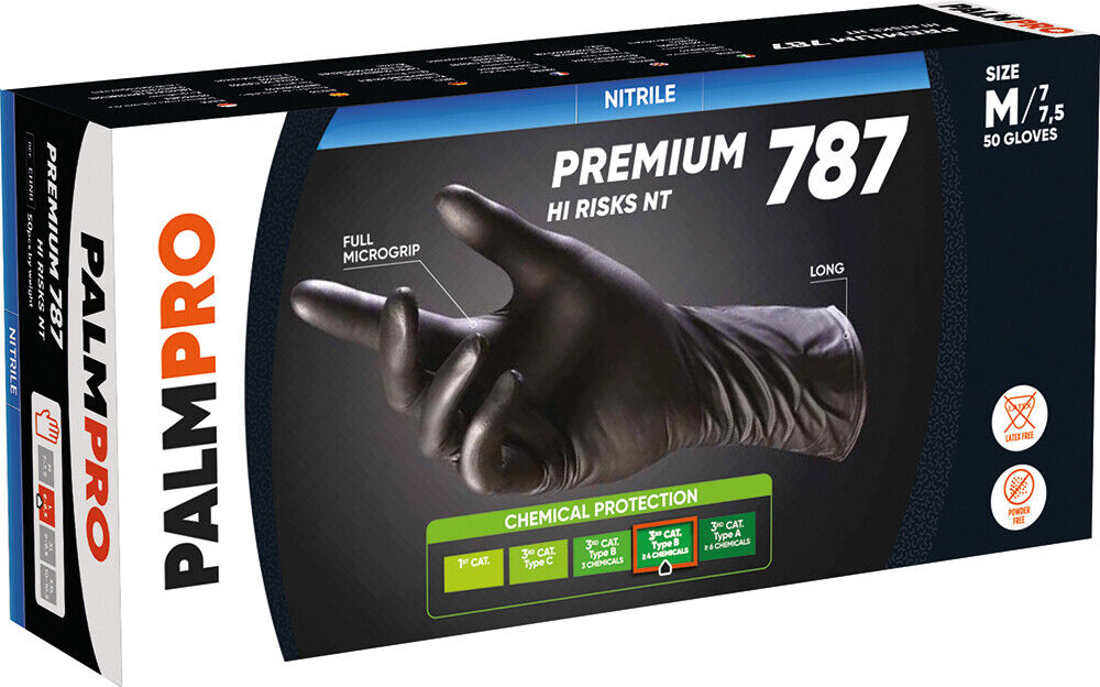 GUANTI HI RISK NITRILE 787  8- 8,5 L