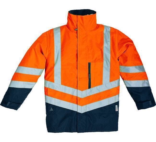 PARKA PANOPLY OPTIMUM-HV ORANGE-FLUO/BLU TG. XXL
