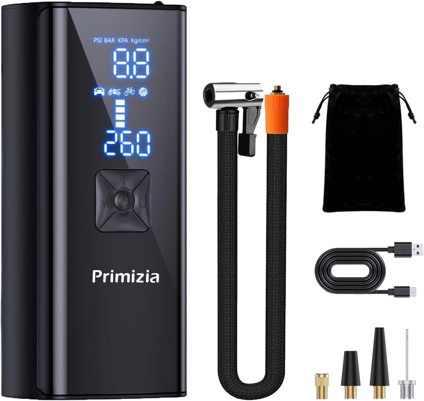 Primizia Compressore Aria Portatile Auto, Portable Electric Air Compressor...