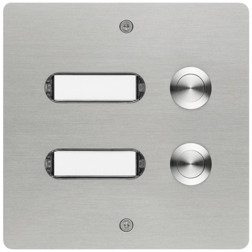 Grothe 55502 Tasto per campanello con targhetta Acciaio inox V2A
