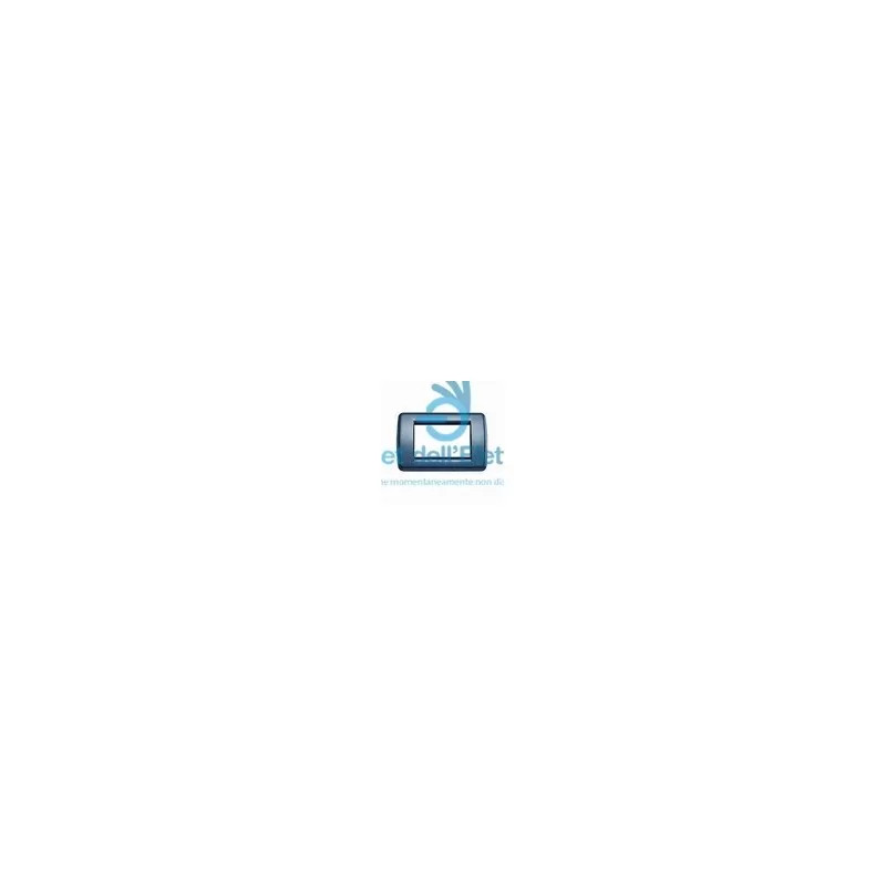 Vimar 16753.12 Placca idea Rondo'Metallo 3 Posti Blu Cobalto