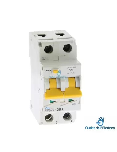 Eaton Pkp42-25/2/c/003 interruttore magnetotermico differenziale 2p 25a c0,03-ac
