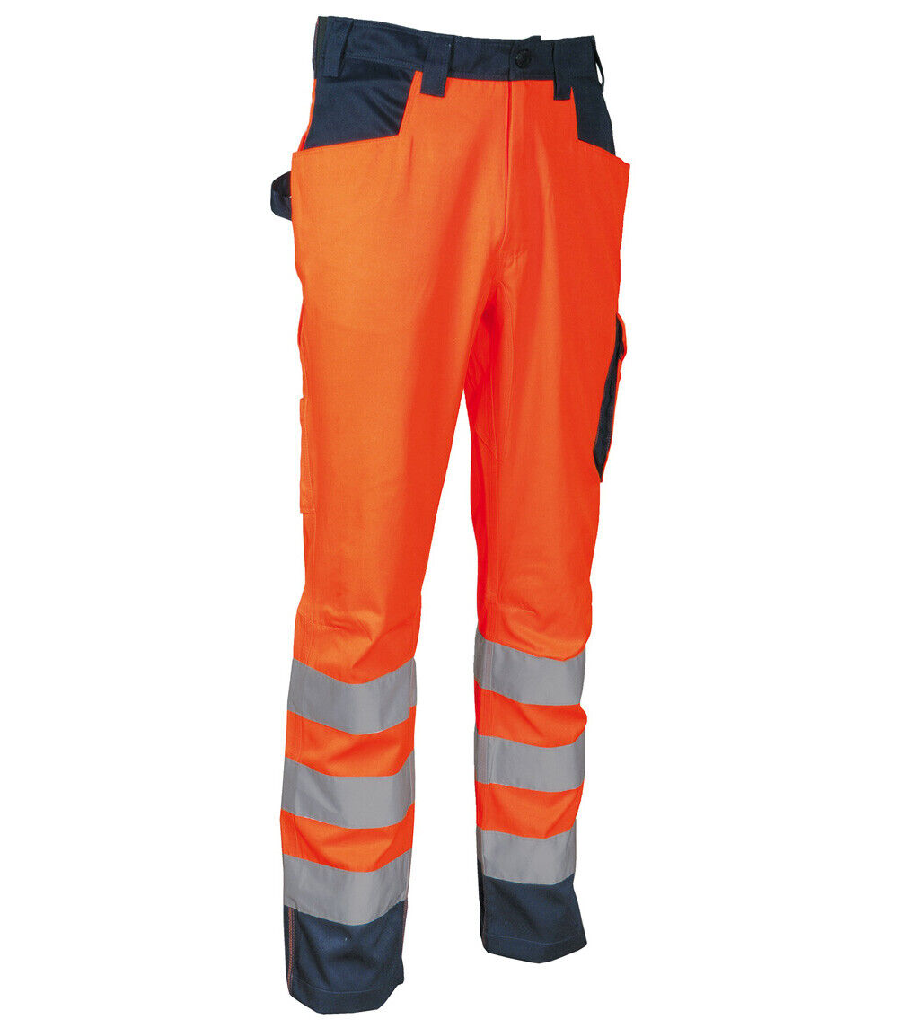 Cofra UPATA (02 ARANCIO FLUO/NAVY) Tg. 44 PANTALONI DA LAVORO V555-0-02.Z44