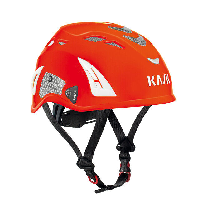 KASK PLASMA HI VIZ WHE00009.223 CASCO Di Protezione ANTINFORTUNISTICA ROSSO FLUO