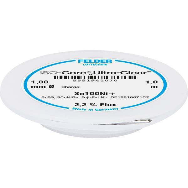 2226486 felder lttechnik iso-core ultra-clear sn100ni+ stagno senza piombo