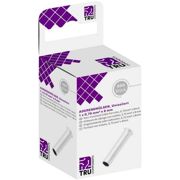 TRU COMPONENTS T1904C083 CAPOCORDA 0.75 MM NON ISOLATO ARGENTO 500 PZ